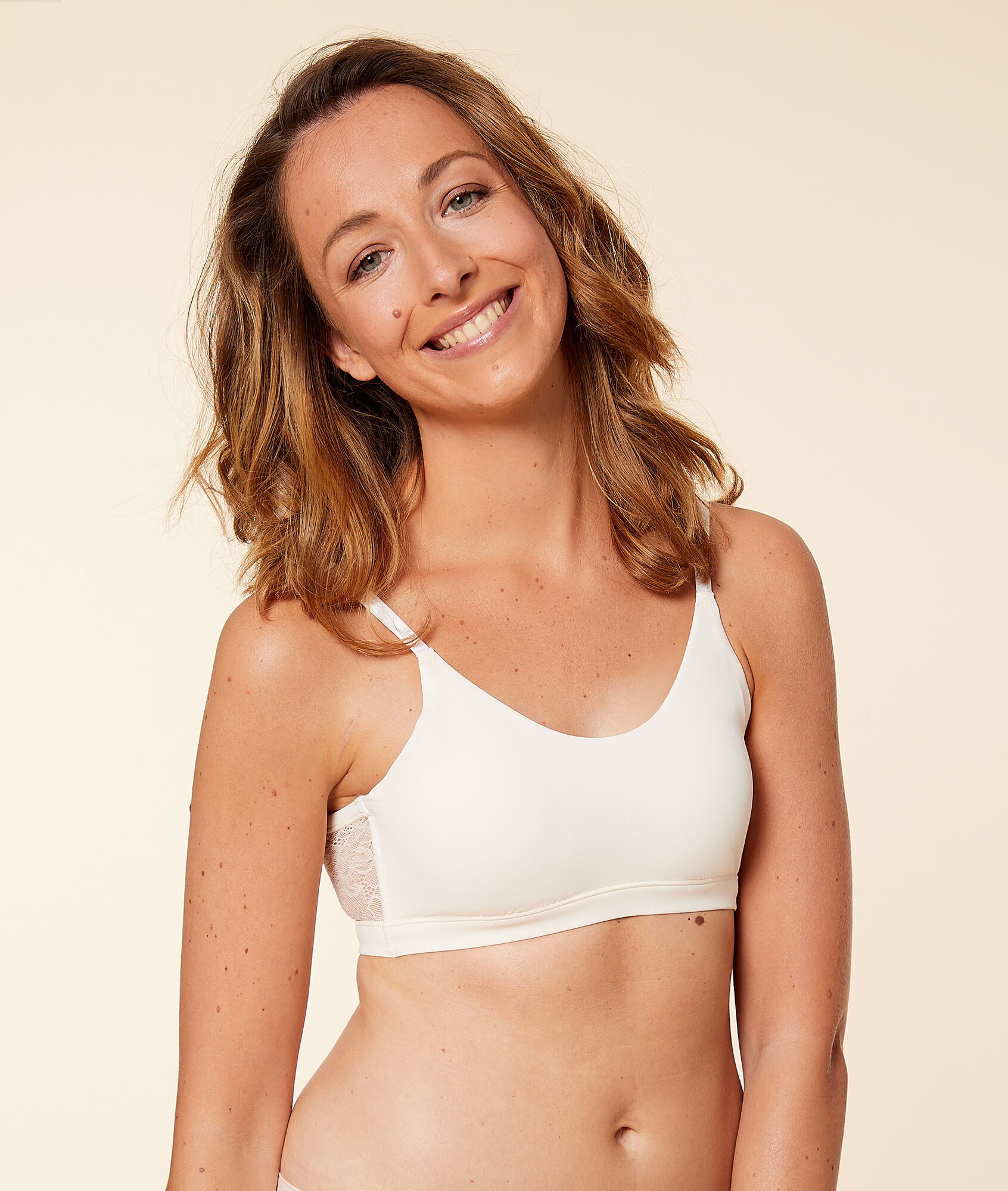 Brassière post-mastectomie sans armatures - Pure 360 - 85A - Ecru - Femme - Etam