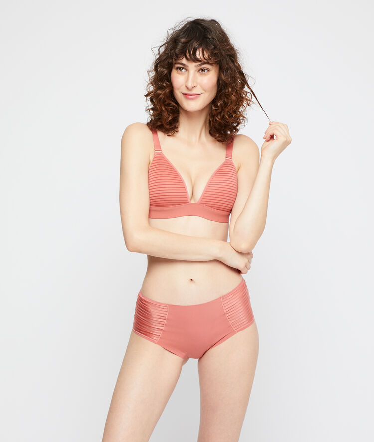 Culotte en microfibre terracotta.