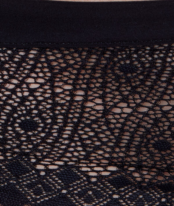 Hipster en dentelle graphique noir.