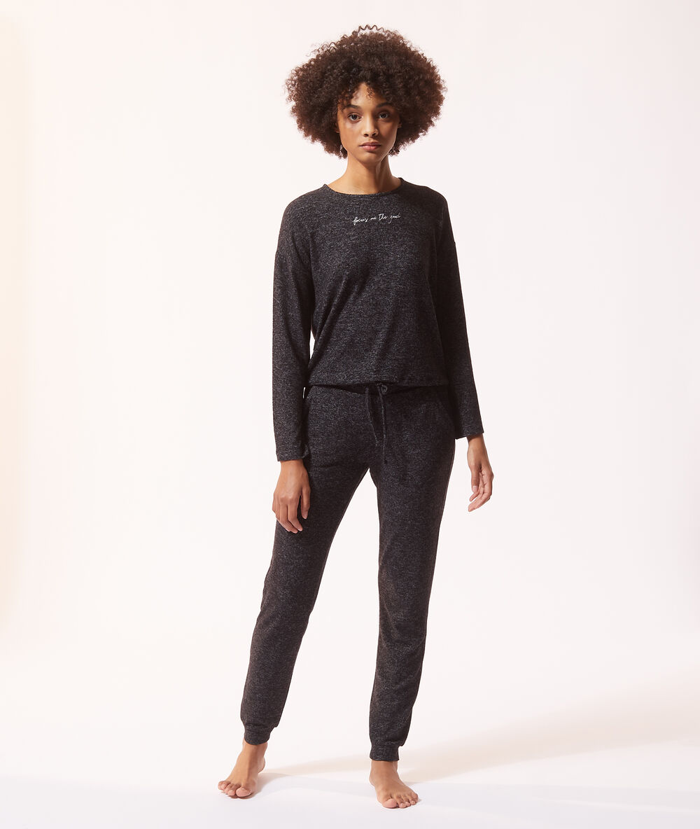Pantalon de pyjama anthracite.