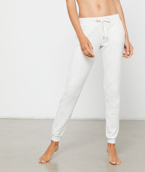 Pantalon homewear ecru.