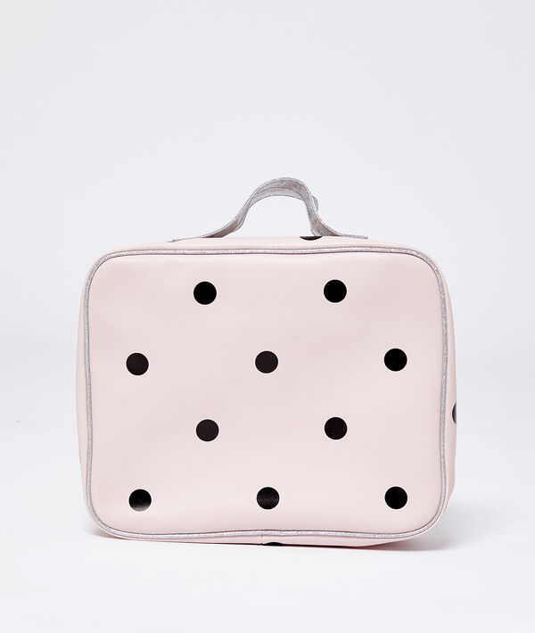 Pack de 3 trousses de toilette rose.