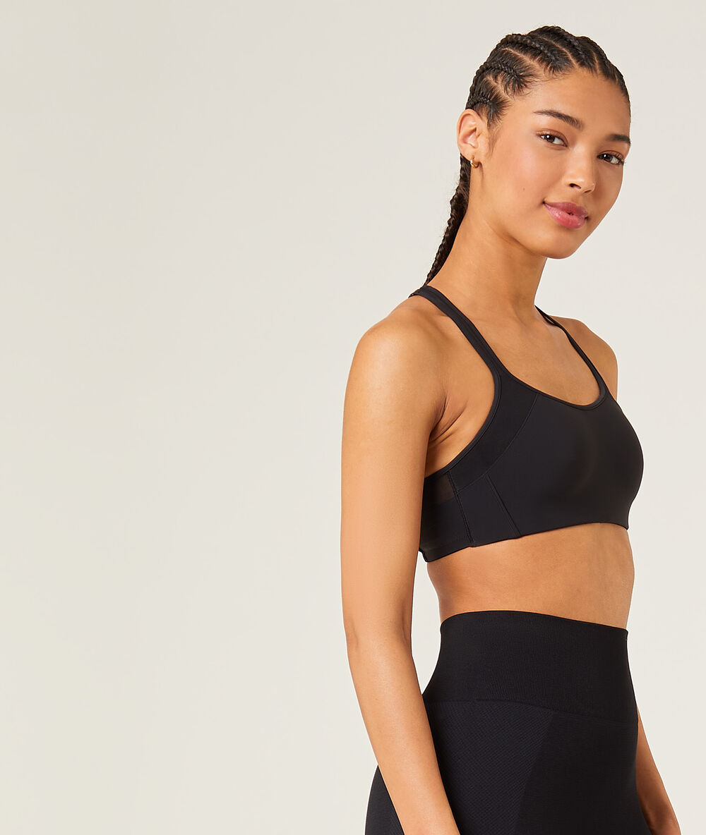Brassière de training - maintien fort noir.