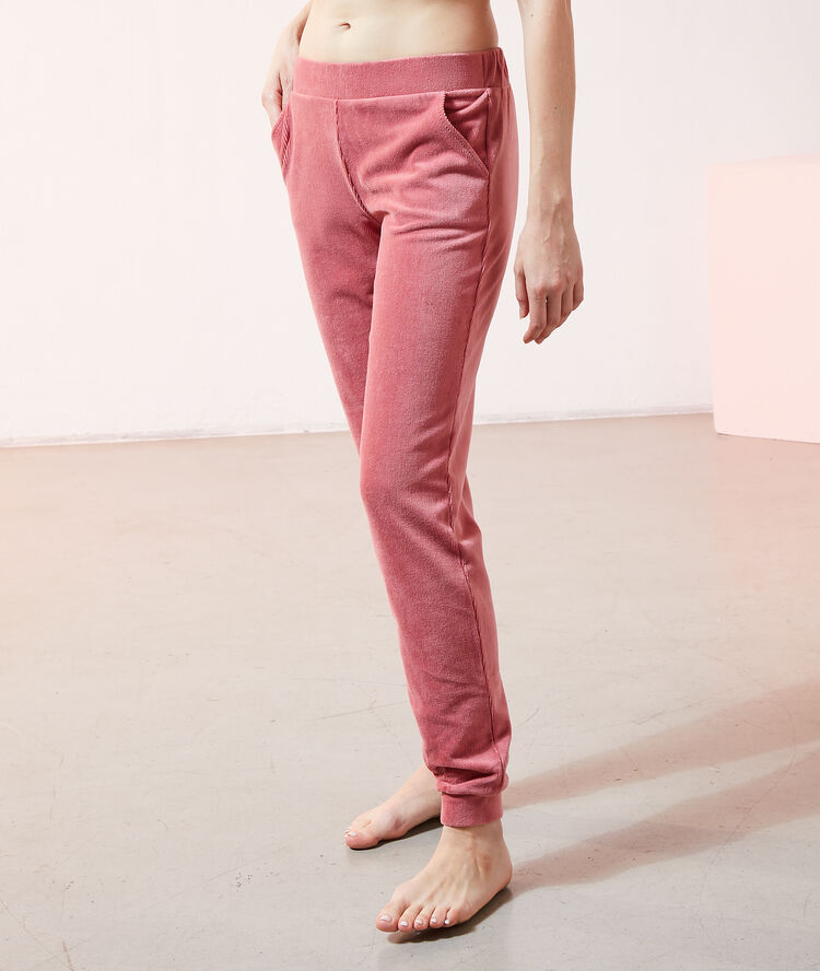 Pantalon loungewear rose.