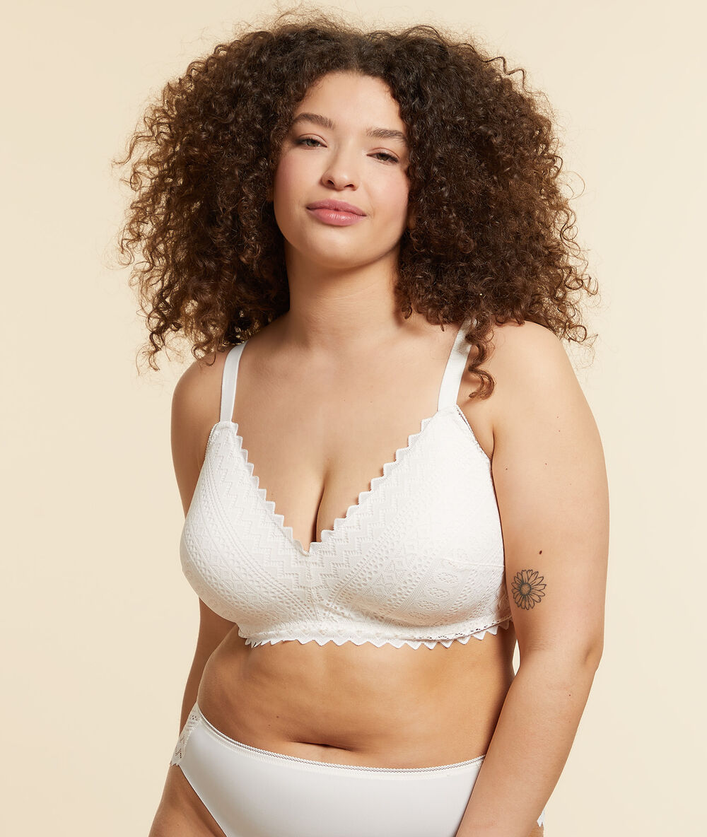 Soutien-gorge sans armatures coques fines perle.