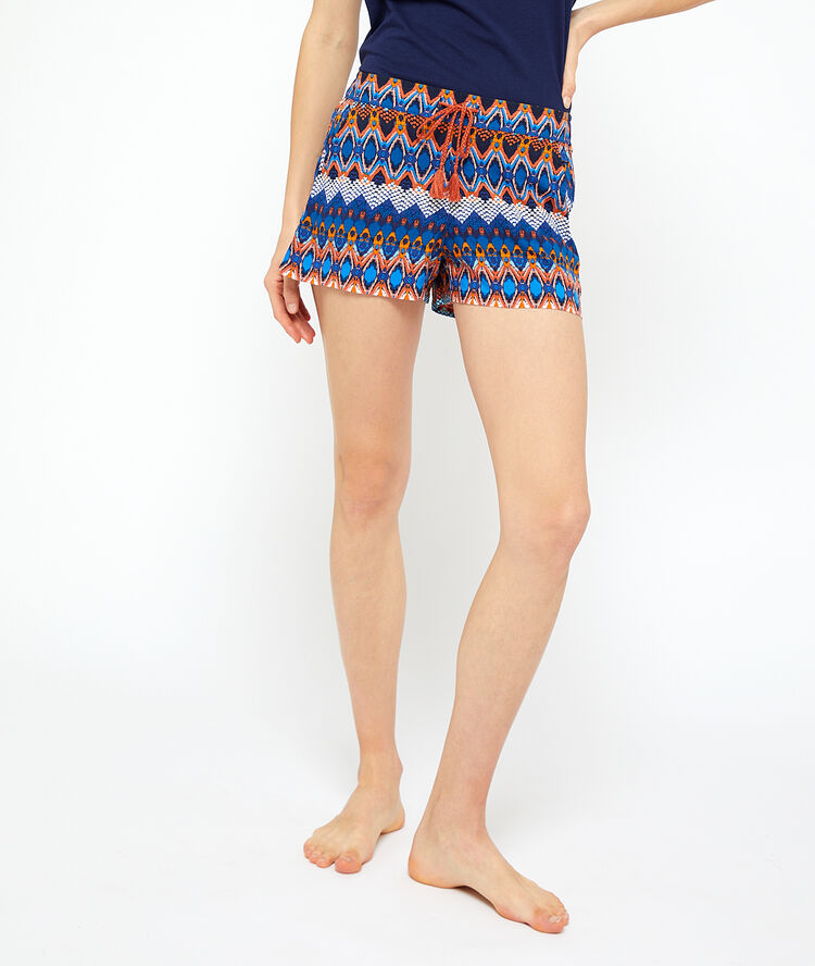 Short de pyjama imprimé marine.