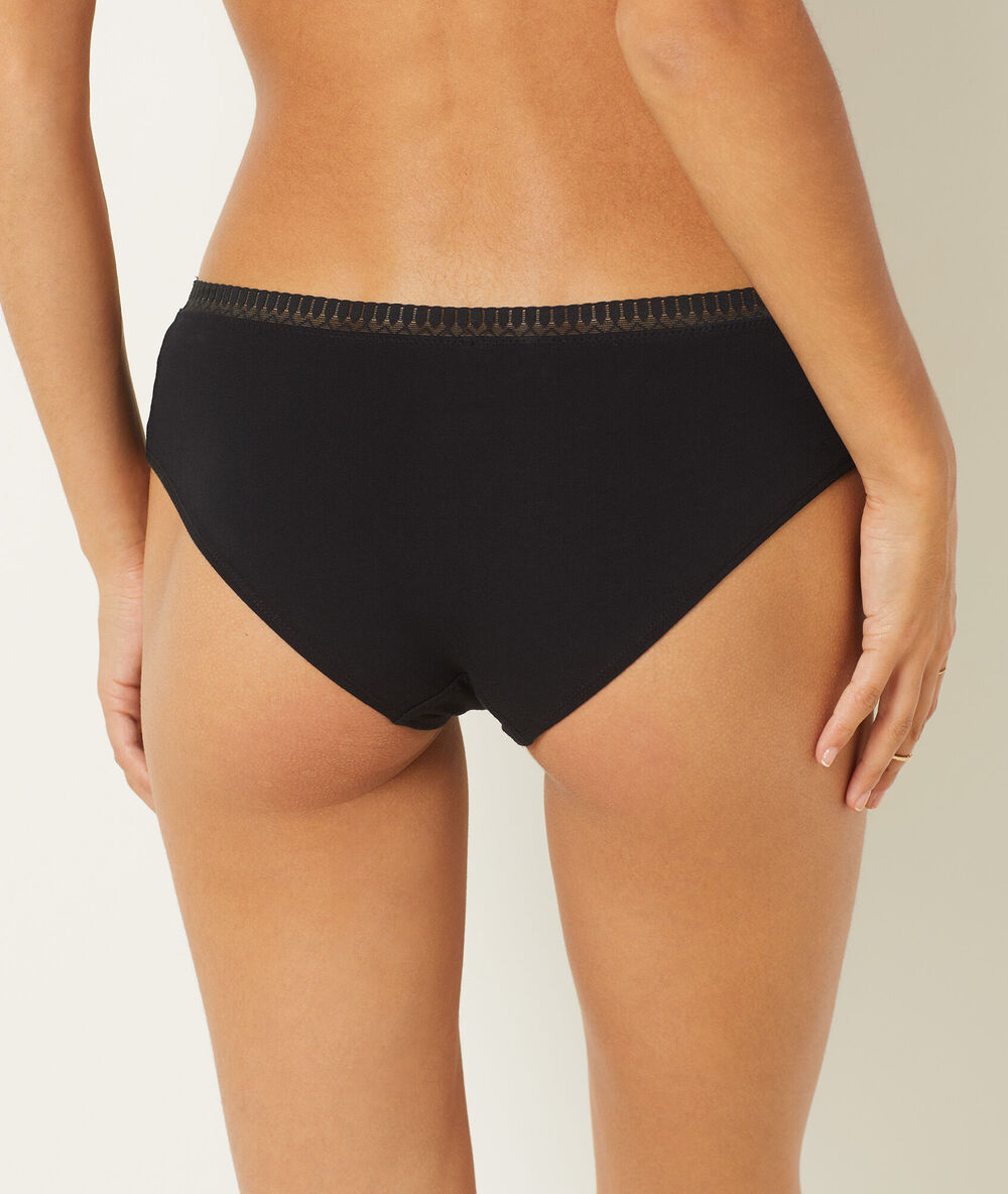Shorty en coton bio noir.