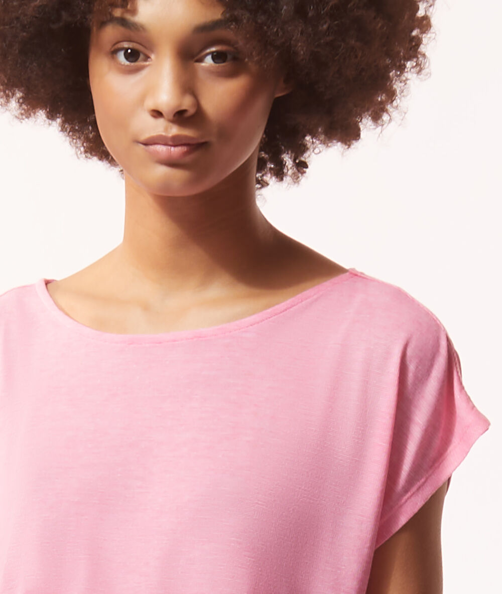 T-shirt ample fushia.