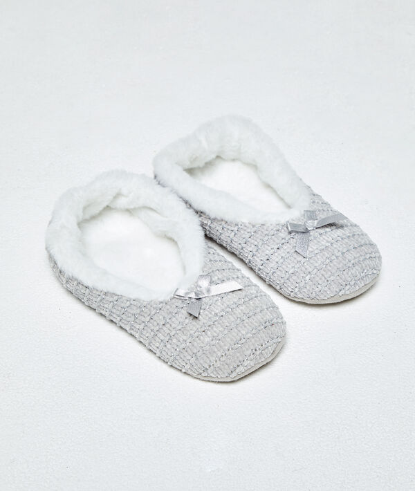 Chaussons fourrés façon tricot Chaussons fourrés façon tricot