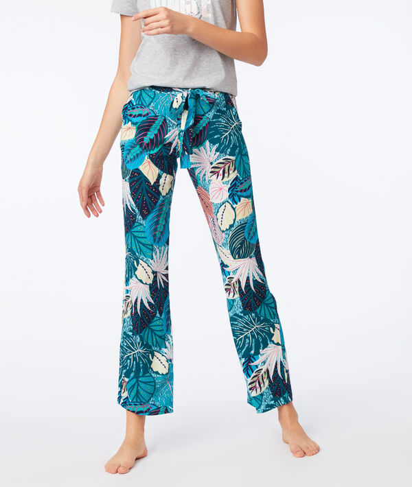 Pantalon imprimé feuillage Pantalon imprimé feuillage