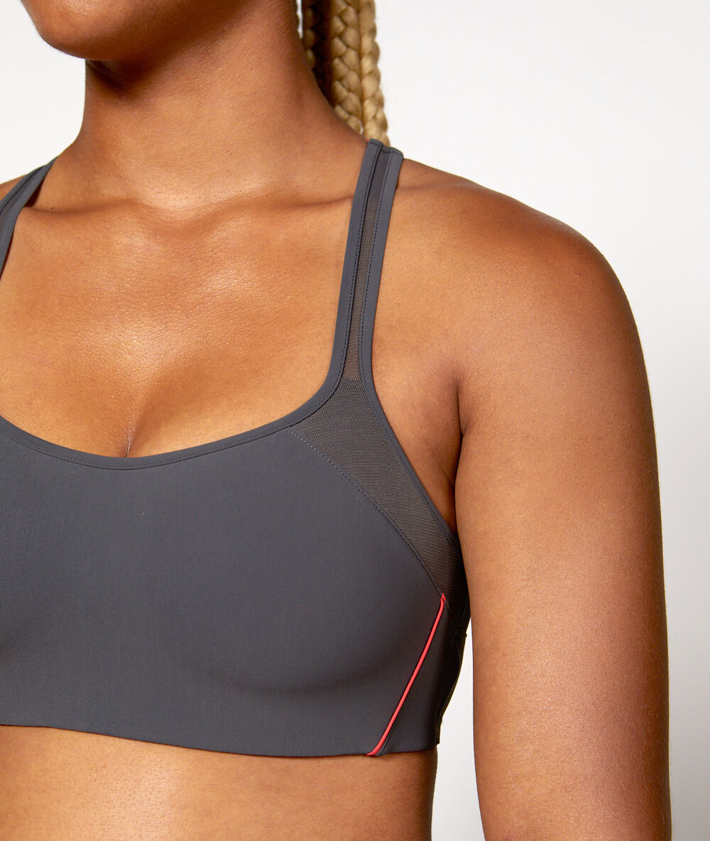Brassière de training - maintien fort anthracite.
