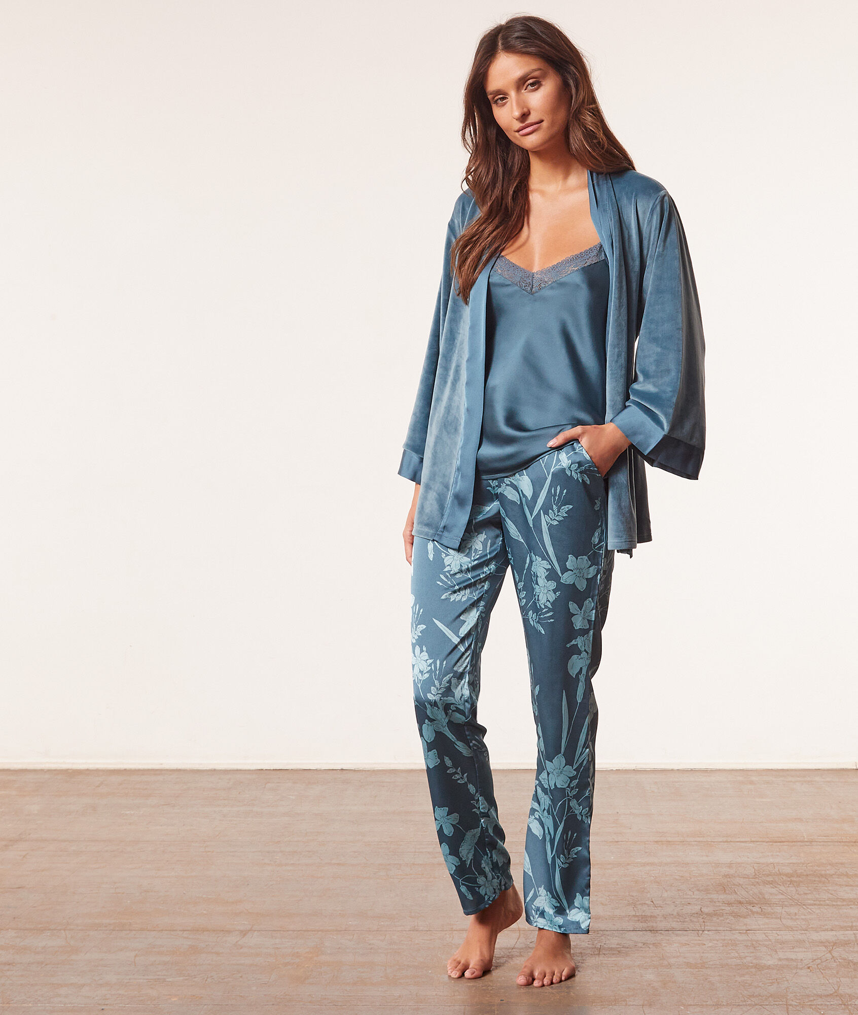 Pyjama 3 pièces - Yessi - XS - Bleu - Femme - Etam