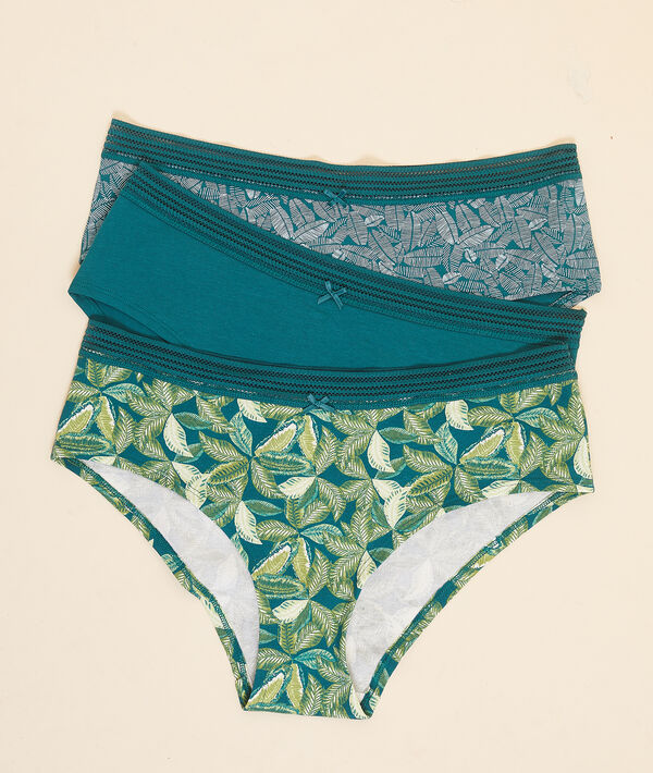 Lot de 3 shortys en coton imprimé Lot de 3 shortys en coton imprimé;${refinementColor}