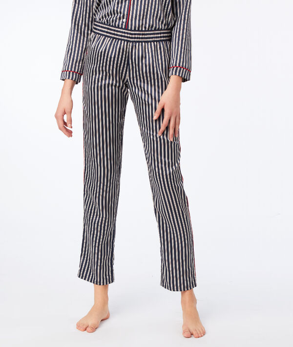 Pantalon de pyjama satiné à rayures Pantalon de pyjama satiné à rayures