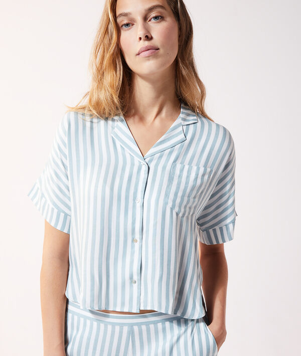 Chemise de pyjama rayée Chemise de pyjama rayée;${refinementColor}