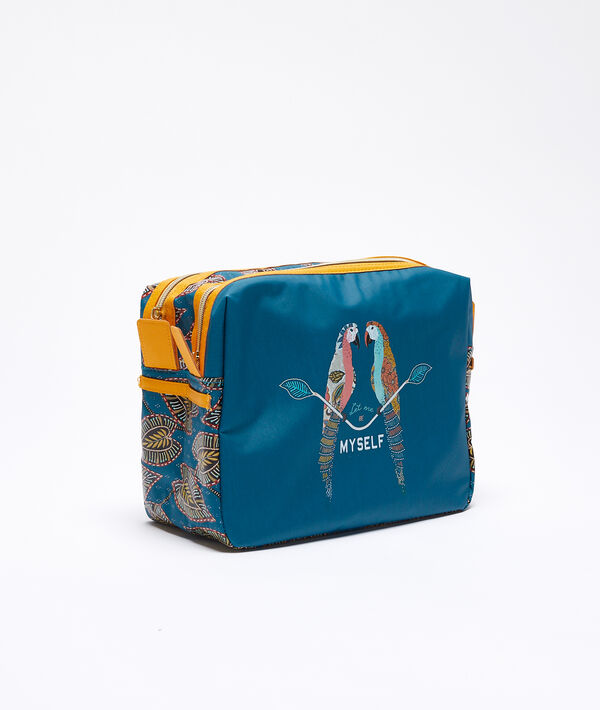 Trousse perroquets vert.