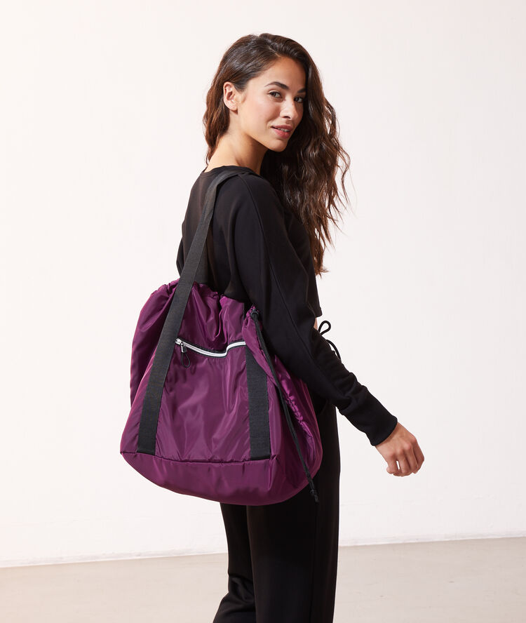 Sac de sport prune.