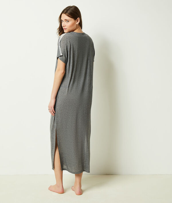 Chemise de nuit longue col V Chemise de nuit longue col V;${refinementColor}