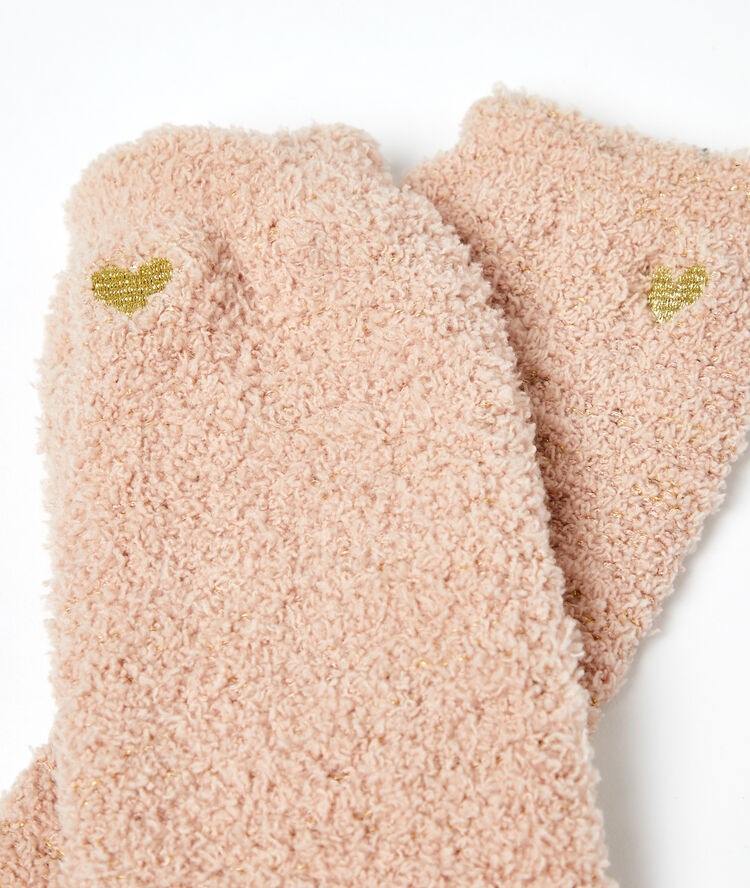 Coffret chaussettes cocooning rose.