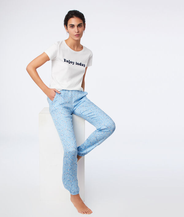 T-shirt "enjoy today" ecru.