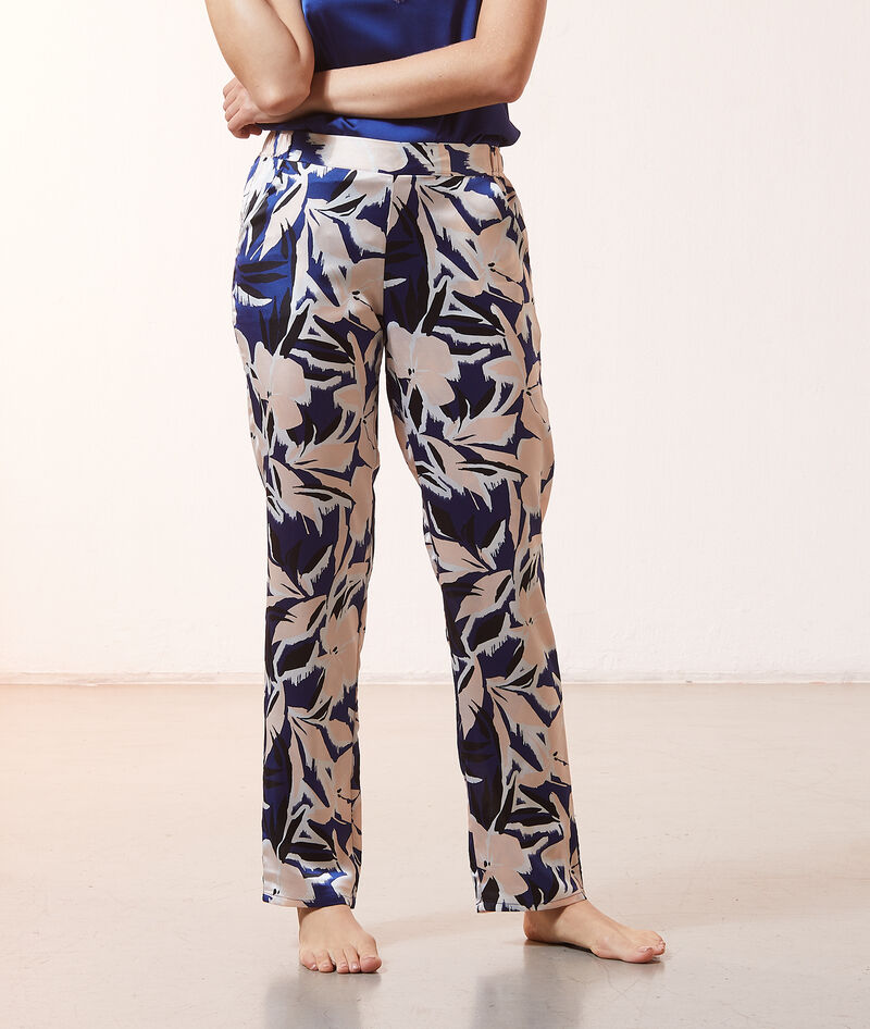 pantalon satine imprime luze multicolore etam