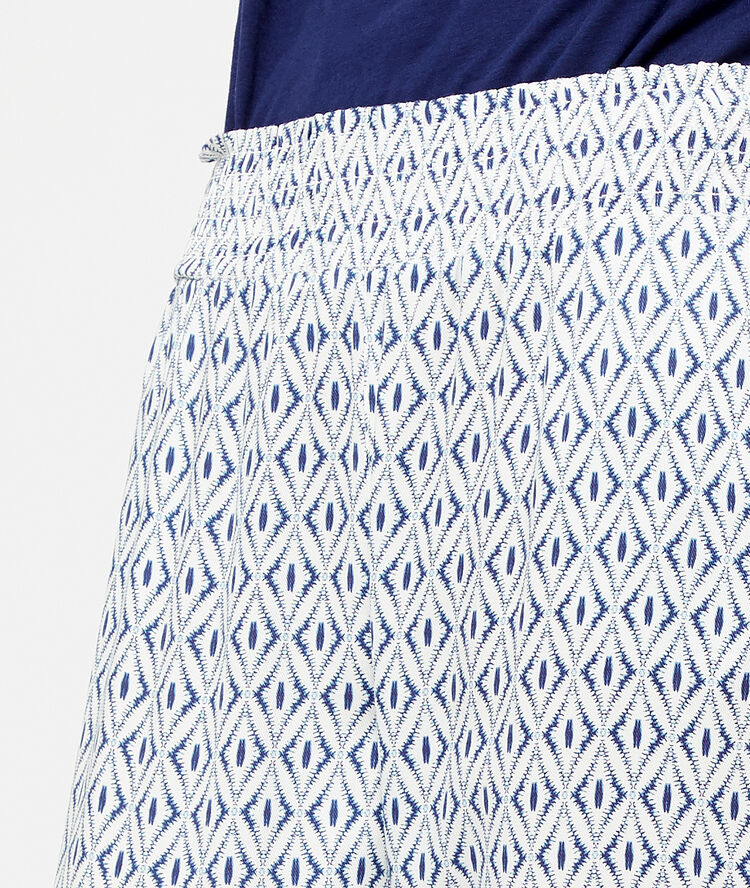 Pantalon imprimé ecru.