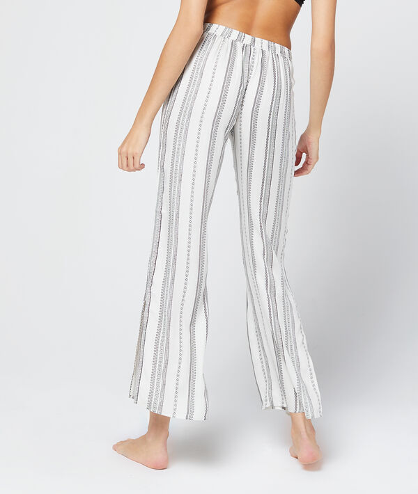 Pantalon rayé, noué à la taille Pantalon rayé, noué à la taille