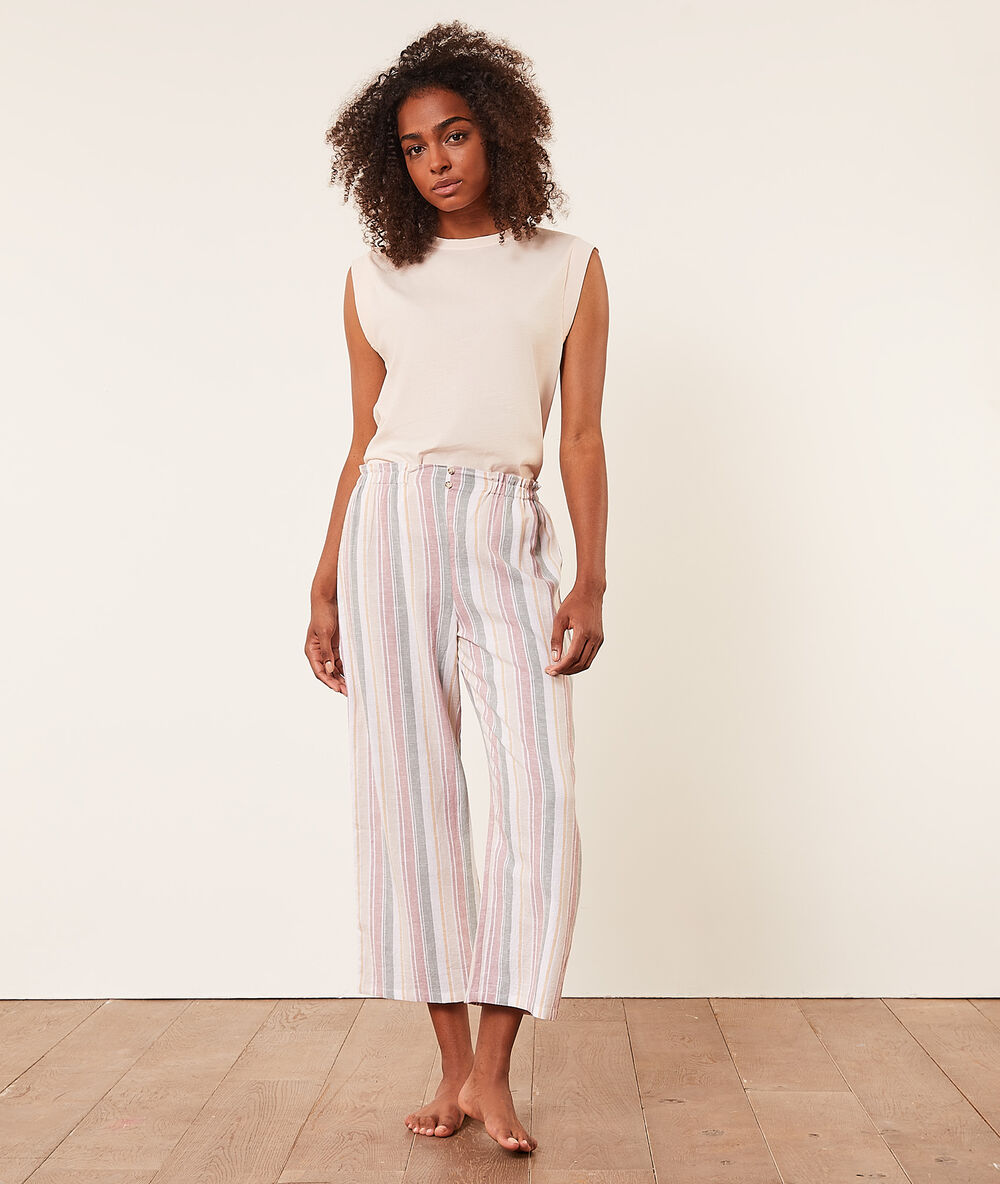 Pantalon de pyjama 7/8 multicolore.