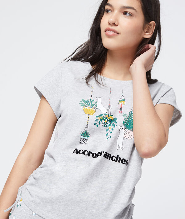 T-shirt imprimé "Accrobranches" en coton bio T-shirt imprimé "Accrobranches" en coton bio