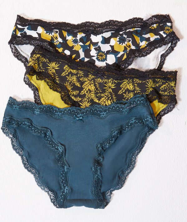 Lot de 3 slips imprimés Lot de 3 slips imprimés;${refinementColor}