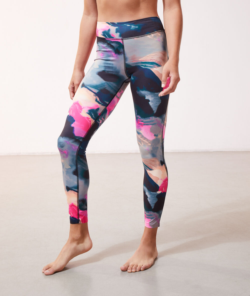 Legging de training long multicolore.