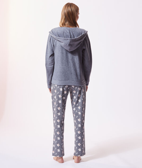 Pyjama 3 pièces "Shhh", veste micropolaire Pyjama 3 pièces "Shhh", veste micropolaire;${refinementColor}