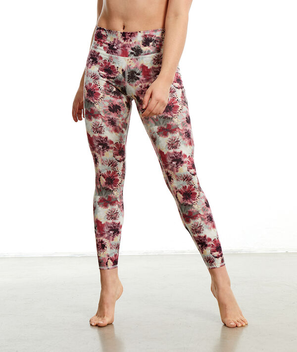 Legging de yoga long à fleurs Legging de yoga long à fleurs