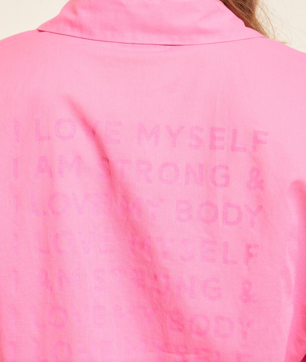 Chemise de pyjama manches courtes fushia.