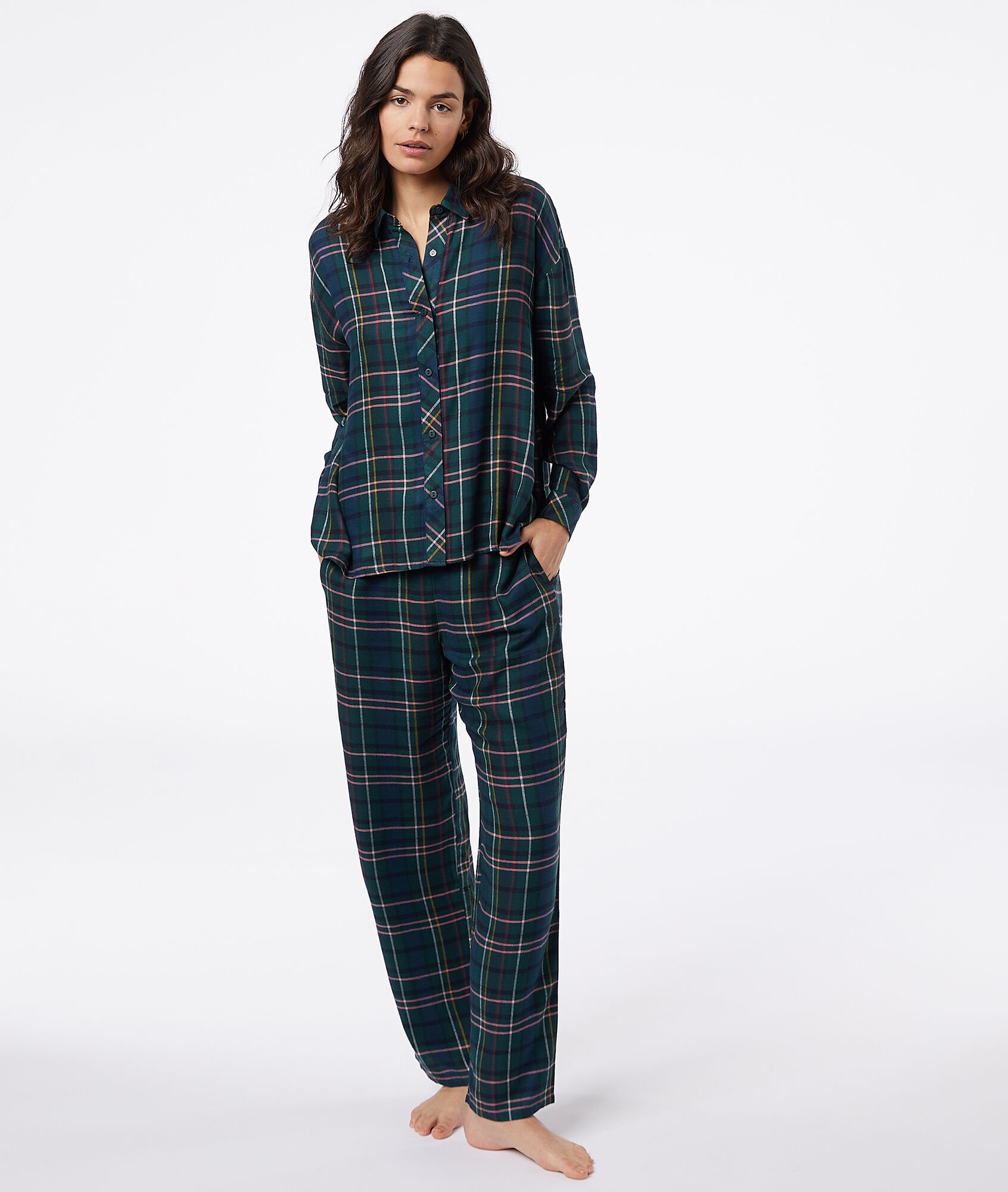 Pantalon de pyjama à carreaux EASY VERT ETAM