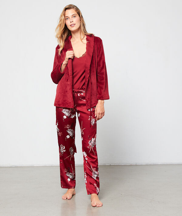 Pyjama 3 pièces satiné