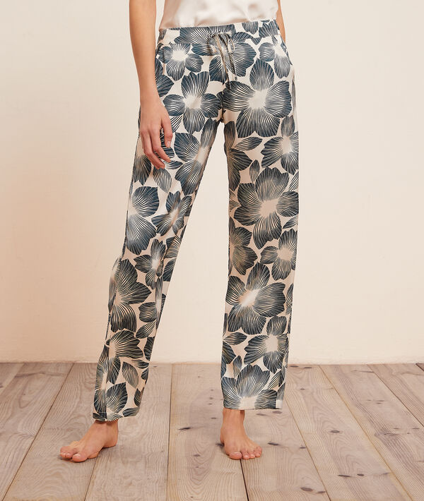 Pantalon satiné imprimé Pantalon satiné imprimé;${refinementColor}