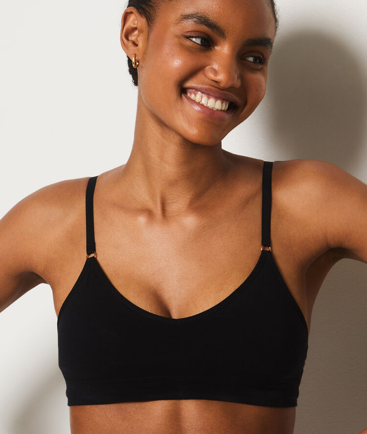 Brassière seamless, pads amovibles noir.