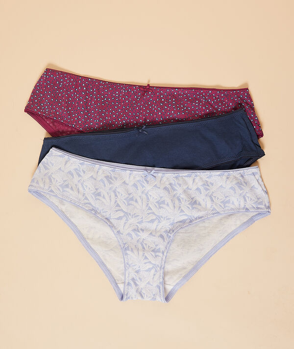 Lot de 3 shortys imprimés Lot de 3 shortys imprimés;${refinementColor}