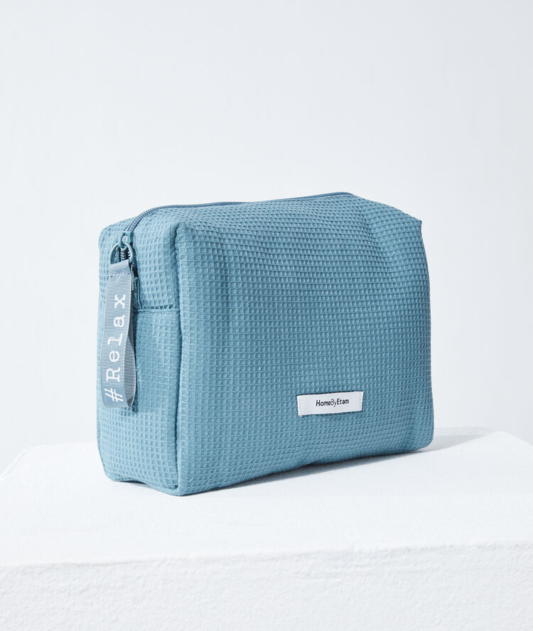 Trousse nid d'abeille bleu.
