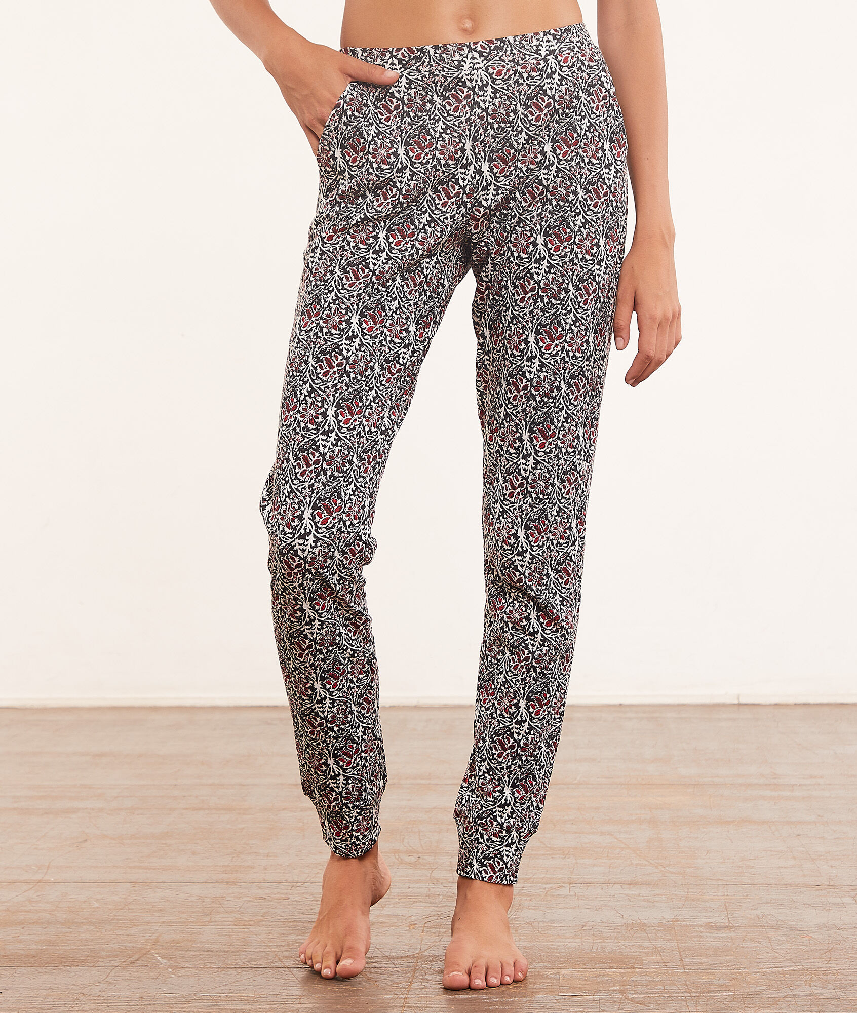 Pantalon de pyjama imprimé - Ted - XS - Noir - Femme - Etam