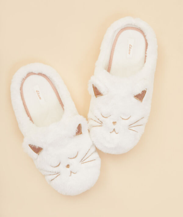 Chaussons mules chat Chaussons mules chat;${refinementColor}