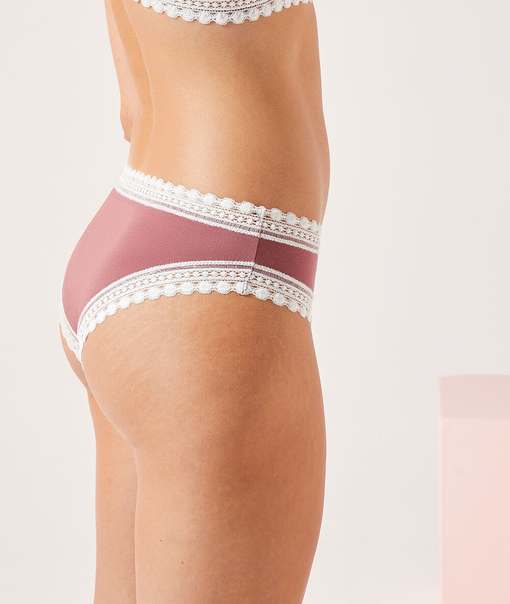 Shorty uni rose fonce.