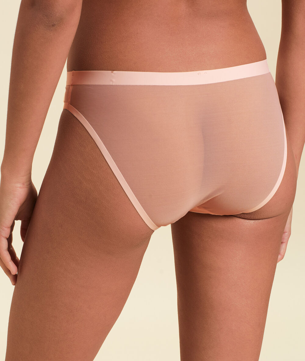 Culotte en mesh invisible blush.