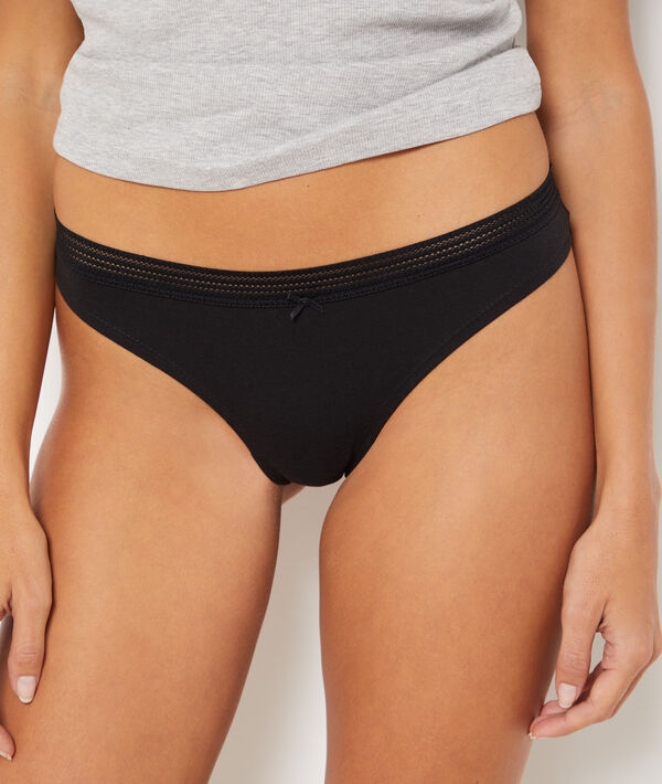 Lot de 3 tangas noir/gris/blanc.
