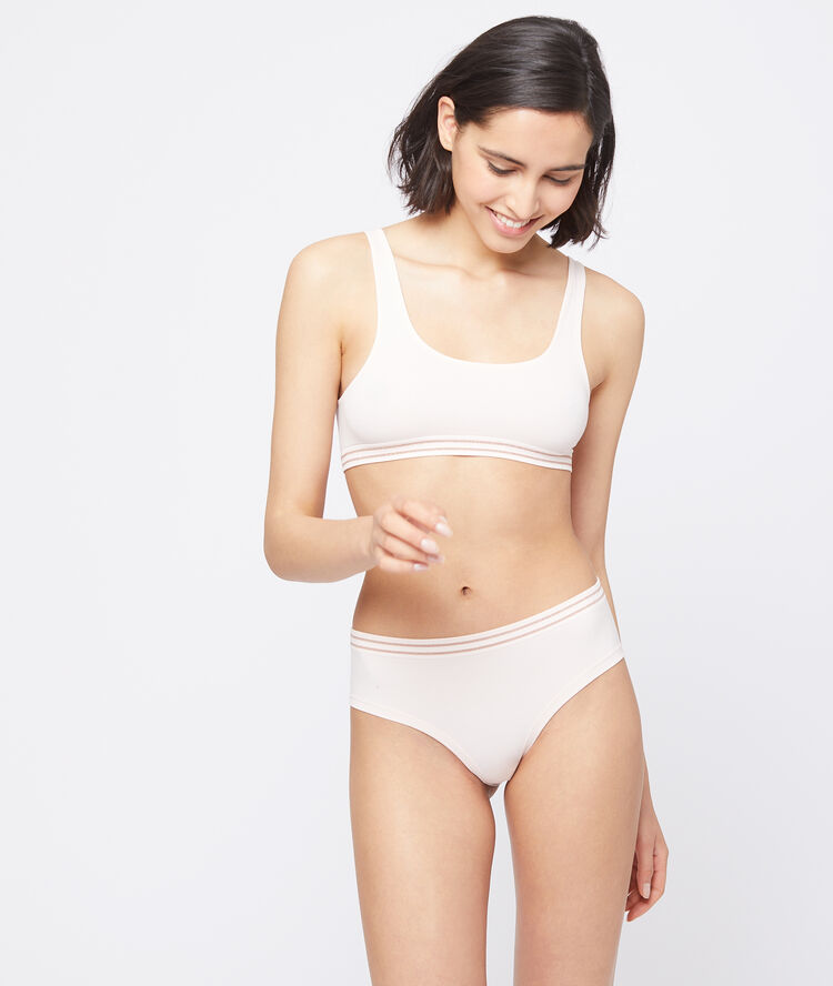 Brassière sans coutures rose.
