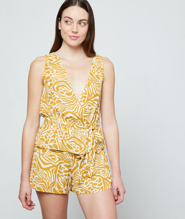Short imprimé satiné Short imprimé satiné;${refinementColor}