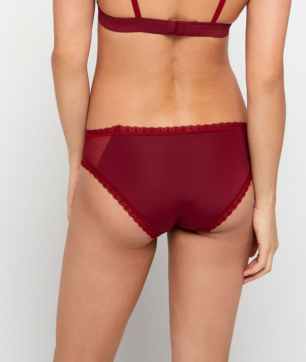 Shorty en tulle et microfibre Shorty en tulle et microfibre