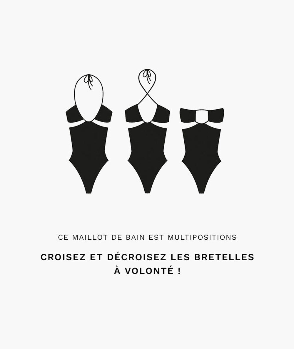 Maillot de bain une pièce sans armatures vert.