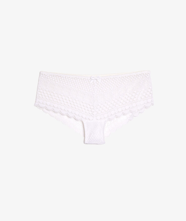 Shorty en dentelle blanc.